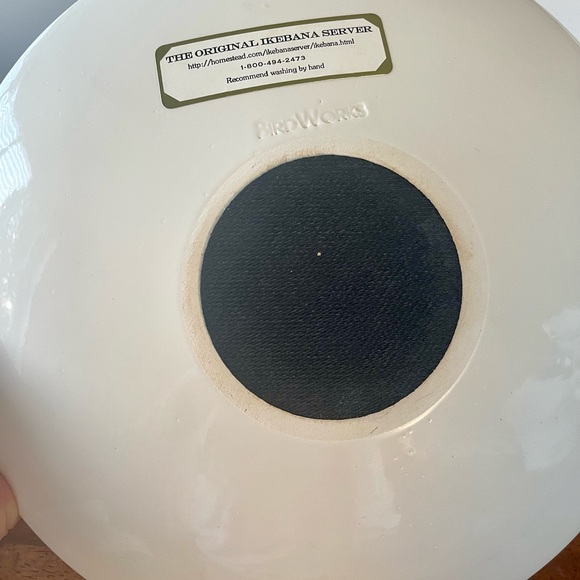 The Original Ikebana Server “Bird Works” Ceramic Flower Vase Display Plate Bowl - Picture 7 of 7